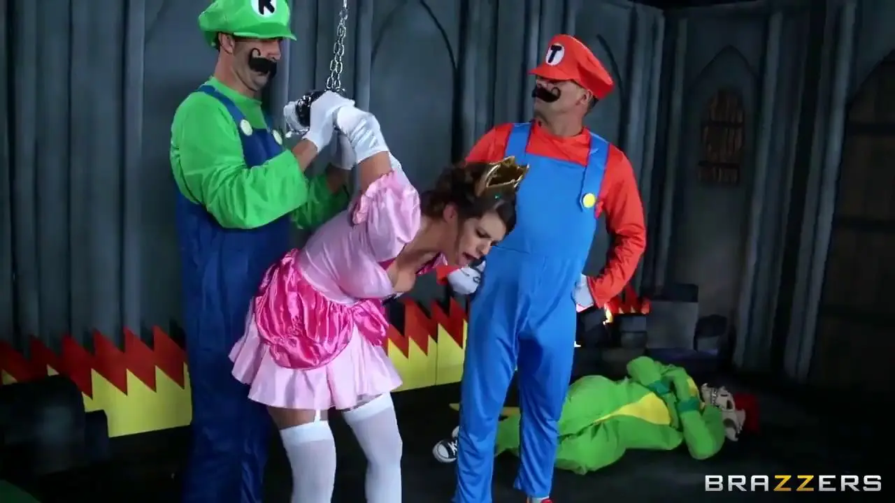 slutty brooklyn chase gets dominated by luigi and mario bdsm poster