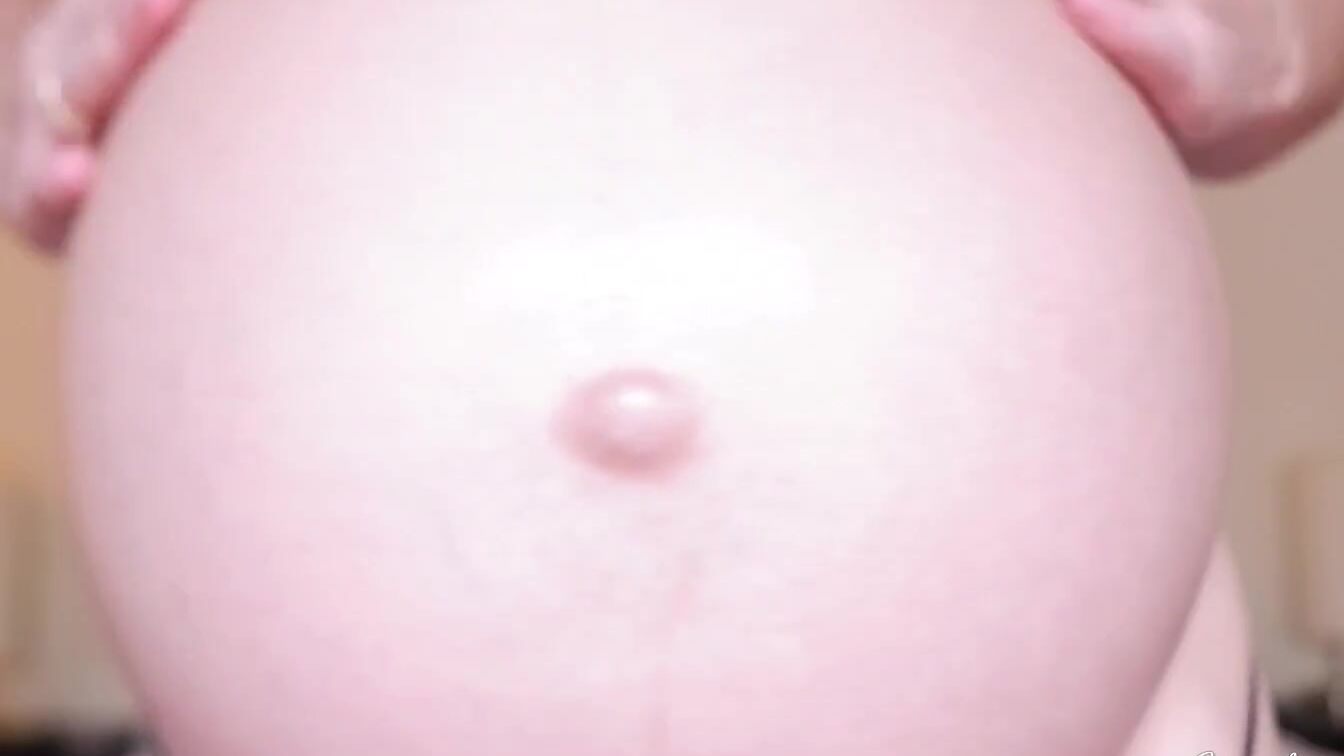 39 weeks pregnant baby oiled up titties and belly and kinky talk. belly bdsm poster