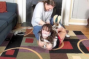 bbw babysitter in strict bondage - angelique kithos poster