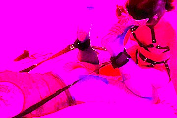 dominant girlin leather harness toys then pegs her bfs ass hard. pov poster