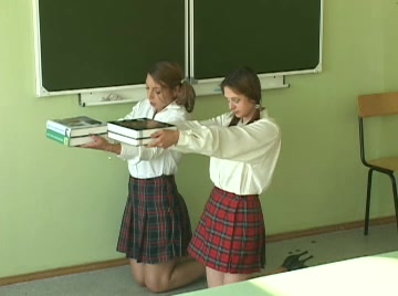 two submissive young sex angels on the first punishment lesson poster